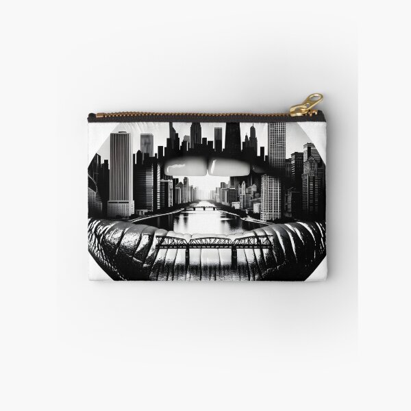 Item preview, Chicago State of Mind: Surreal Cityscape Lips Art designed and sold by Art_By_Sam.