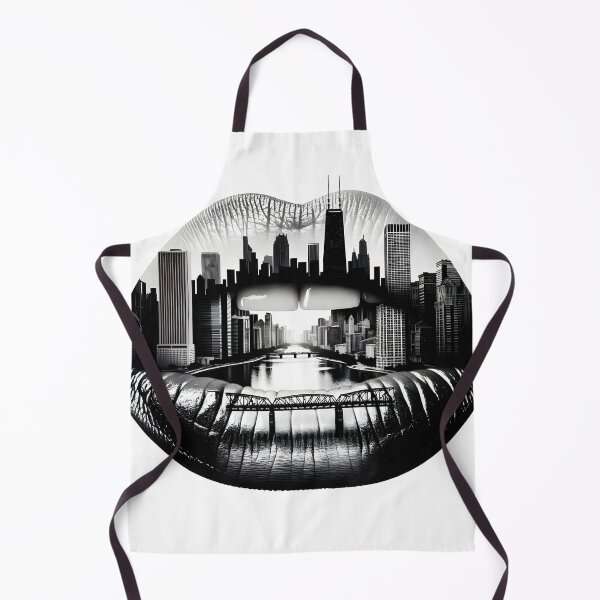 Item preview, Chicago State of Mind: Surreal Cityscape Lips Art designed and sold by Art_By_Sam.