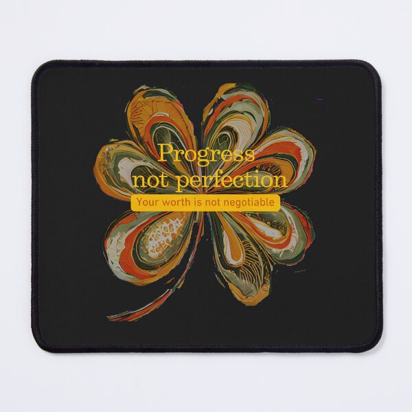 Item preview, Progress Not Perfection – Imperfect Flower of Self-Worth designed and sold by Aquarius-club.
