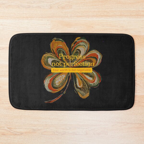 Item preview, Progress Not Perfection – Imperfect Flower of Self-Worth designed and sold by Aquarius-club.