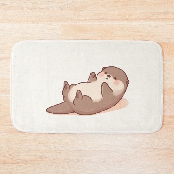 Item preview, Cute Kawaii Otter Lying Down – Adorable Cozy Sea Animal Cartoon designed and sold by soletstudio.