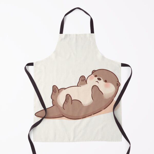Item preview, Cute Kawaii Otter Lying Down – Adorable Cozy Sea Animal Cartoon designed and sold by soletstudio.
