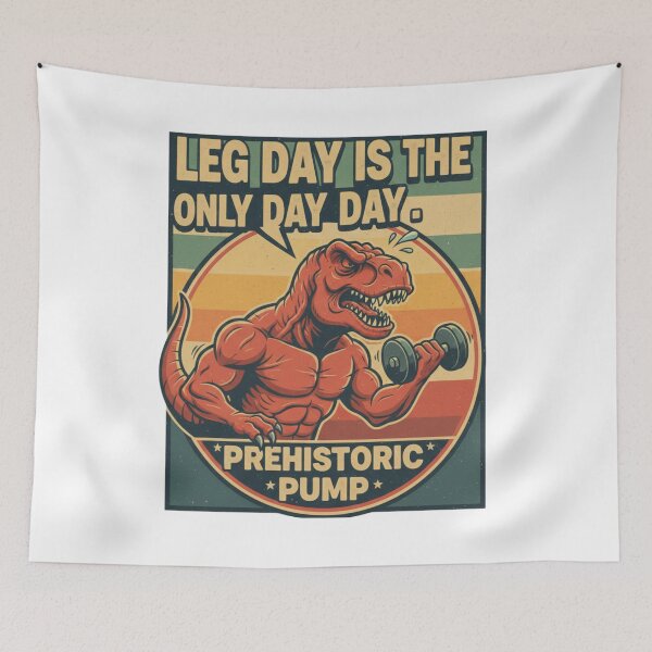 Item preview, Funny T-Rex Gym Leg Day Prehistoric Pump Fitness Humor designed and sold by Wear Sculpt.