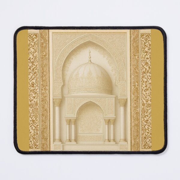 Item preview, Ornate Islamic Mihrab & Dome: Minimalist Palatial Architecture Illustration (V.2) designed and sold by D-Islamic.