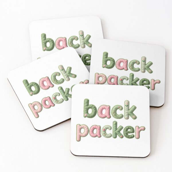 Item preview, BACK PACKER - IN PINK & GREEN designed and sold by AlexOBrienArt.