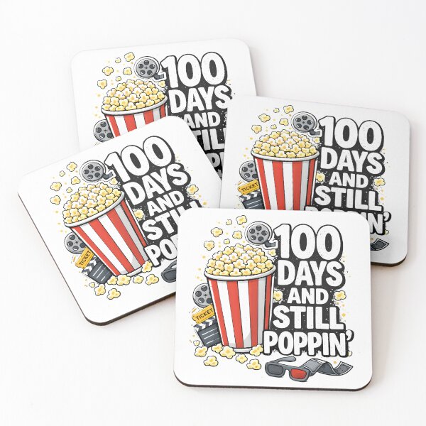Item preview, 100 Days And Still Poppin Black White 3D Glasses Bold Stacked 100th Day Of School Teacher Shirt designed and sold by JaaCreativeShop.
