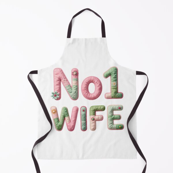 Item preview, No1 WIFE - IN BLUE & GREEN FAUX LETTERING  designed and sold by AlexOBrienArt.