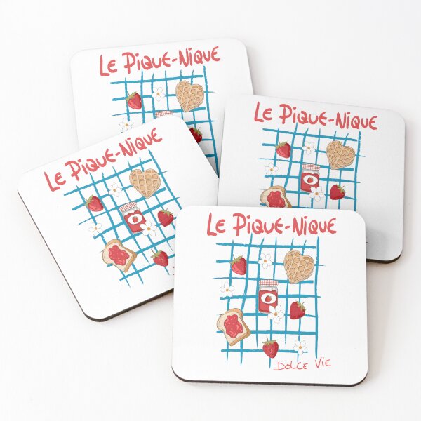 Item preview, Le Pique-Nique Dolce Vie – Cute Strawberry Picnic Illustration designed and sold by Snifferius.