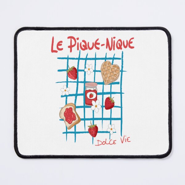 Item preview, Le Pique-Nique Dolce Vie – Cute Strawberry Picnic Illustration designed and sold by Snifferius.