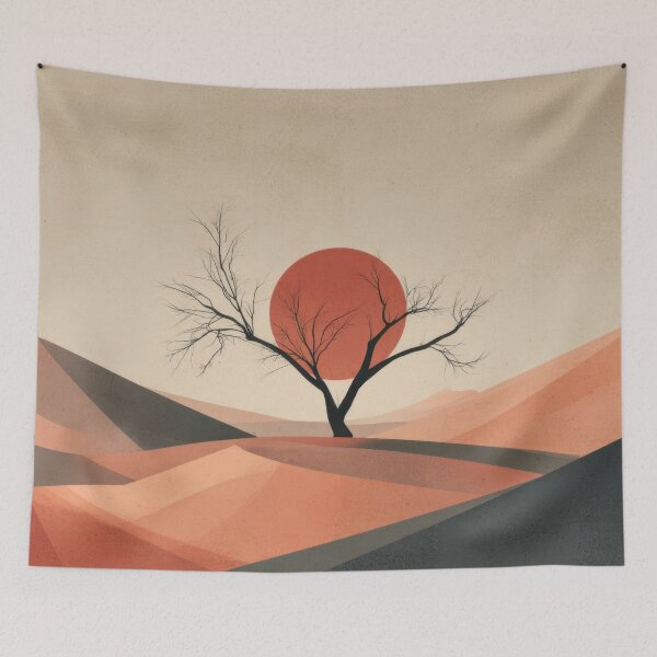 Item preview, Sunset over a desert landscape designed and sold by anytka.
