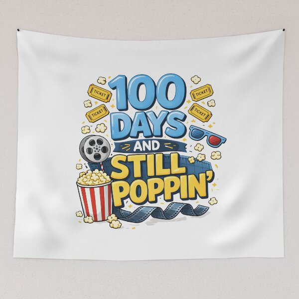 Item preview, 100 Days And Still Poppin Blue Gold Stars Outlined 100th Day Of School Teacher Shirt designed and sold by JaaCreativeShop.