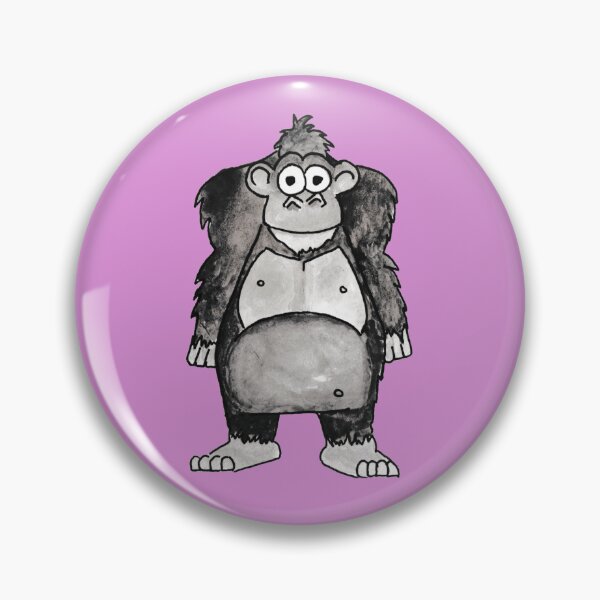 Item preview, The Pot-Bellied Primate: Hand-Drawn Whimsical Gorilla Sketch designed and sold by Englandbear.