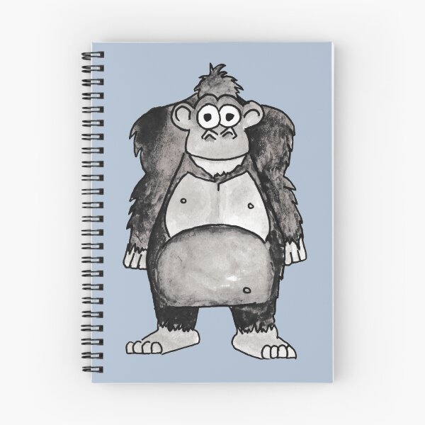 Item preview, The Pot-Bellied Primate: Hand-Drawn Whimsical Gorilla Sketch designed and sold by Englandbear.