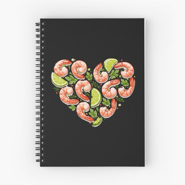 Item preview, Shrimp & Lime Heart Food Illustration designed and sold by EimSol.