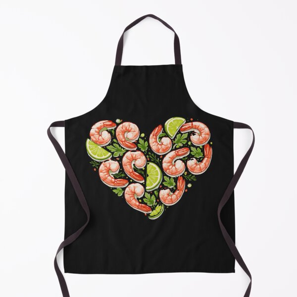 Item preview, Shrimp & Lime Heart Food Illustration designed and sold by EimSol.
