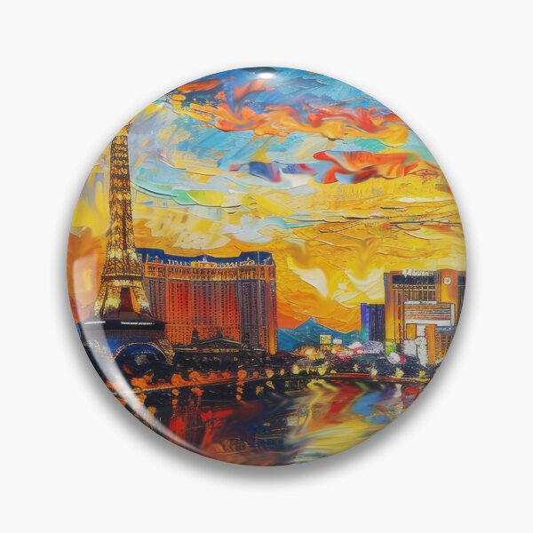 Item preview, Las Vegas Strip – Impressionist Eiffel Tower Sunset designed and sold by SkylineVistas Designs.