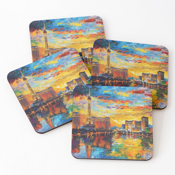 Item preview, Las Vegas Strip – Impressionist Eiffel Tower Sunset designed and sold by SkylineVistas Designs.