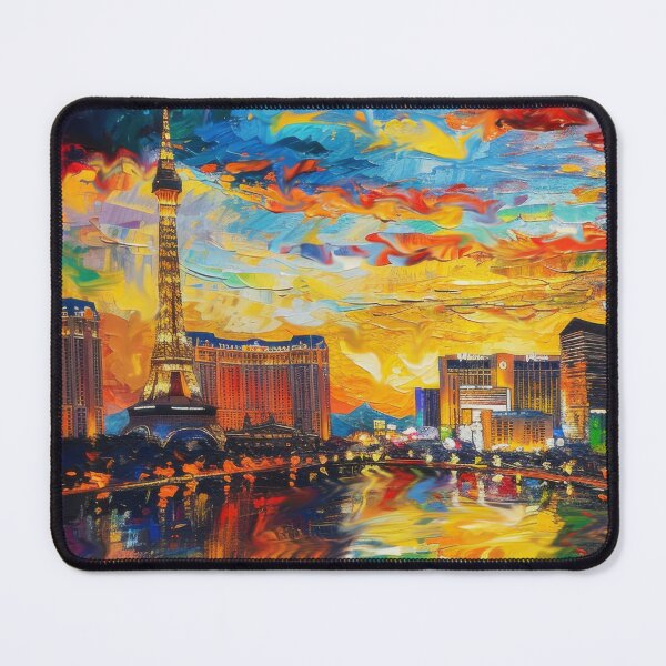Item preview, Las Vegas Strip – Impressionist Eiffel Tower Sunset designed and sold by SkylineVistas Designs.