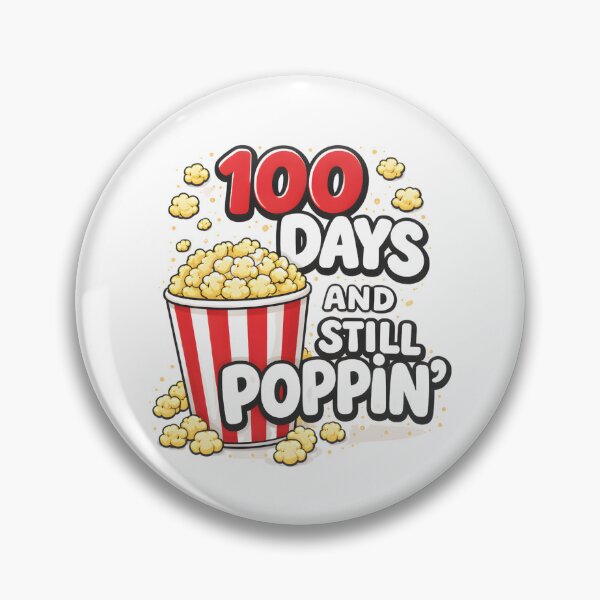 Item preview, 100 Days And Still Poppin Red White Blue Bold Block Letters 100th Day Of School Teacher Shirt designed and sold by JaaCreativeShop.