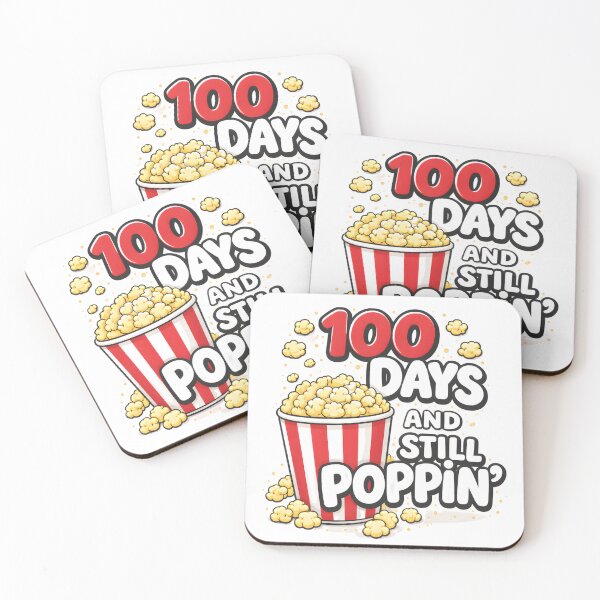 Item preview, 100 Days And Still Poppin Red White Blue Bold Block Letters 100th Day Of School Teacher Shirt designed and sold by JaaCreativeShop.