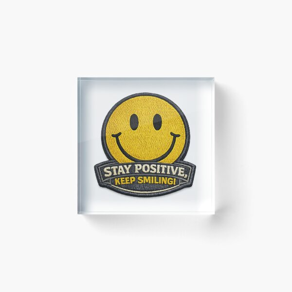 Item preview, Stay Positive Keep Smiling Patch designed and sold by Mastermind-Art.