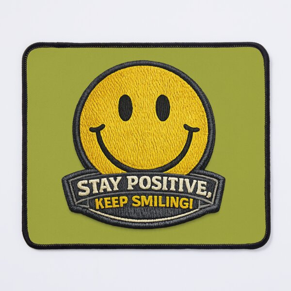 Item preview, Stay Positive Keep Smiling Patch designed and sold by Mastermind-Art.