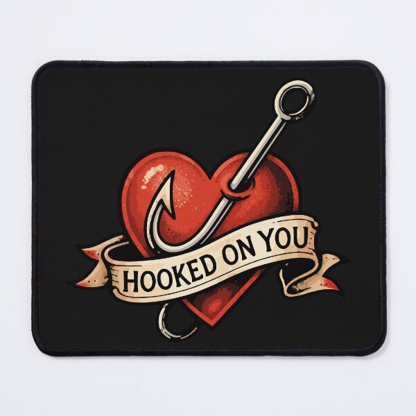 Item preview, Hooked On You Fishing Heart Design designed and sold by EimSol.