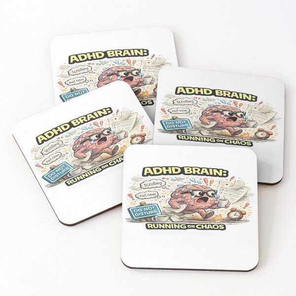 Item preview, ADHD Brain Running on Chaos Funny Neurodivergent Meme designed and sold by FeralMindStudio.