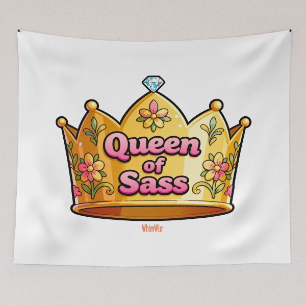Item preview, Queen of Sass - WhimWiz Funny & Quirky Gift Ideas designed and sold by WhimWiz.