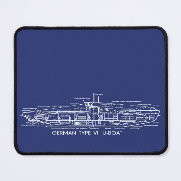 Item preview, German Type VII U-Boat – WW2 Submarine Cutaway Blueprint Diagram designed and sold by MilitaryMart.