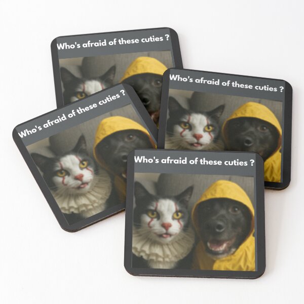 Item preview, Who's Afraid of These Cuties? - Spooky Cute Cat & Dog designed and sold by AgaCreates.