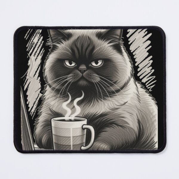 Item preview, Cat drinking its morning coffee at work designed and sold by UrbanView.