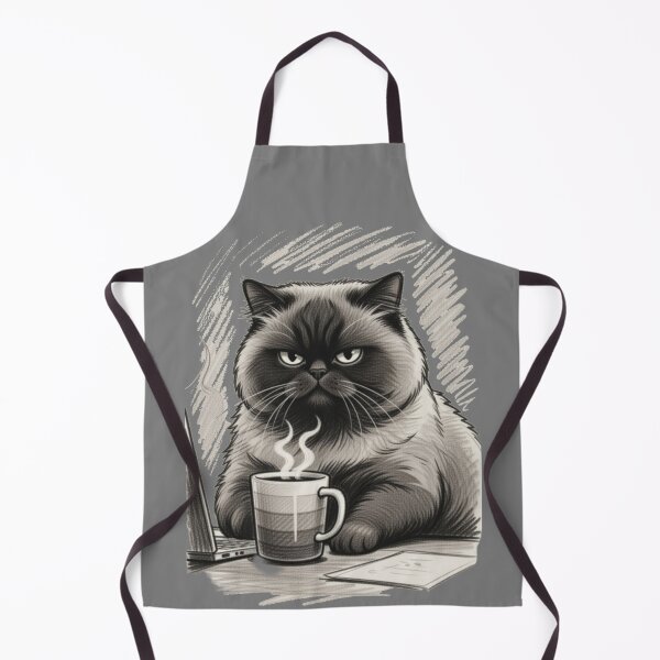 Item preview, Cat drinking its morning coffee at work designed and sold by UrbanView.