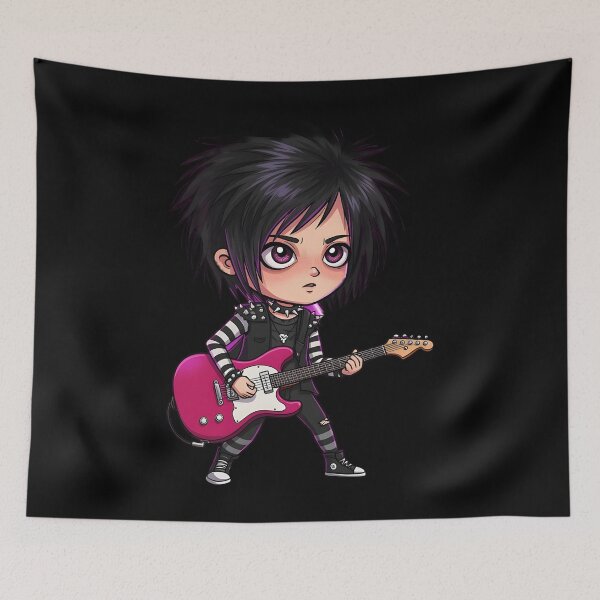 Item preview, music emo Cute Emo Guitarist Character designed and sold by Uglyandcute.