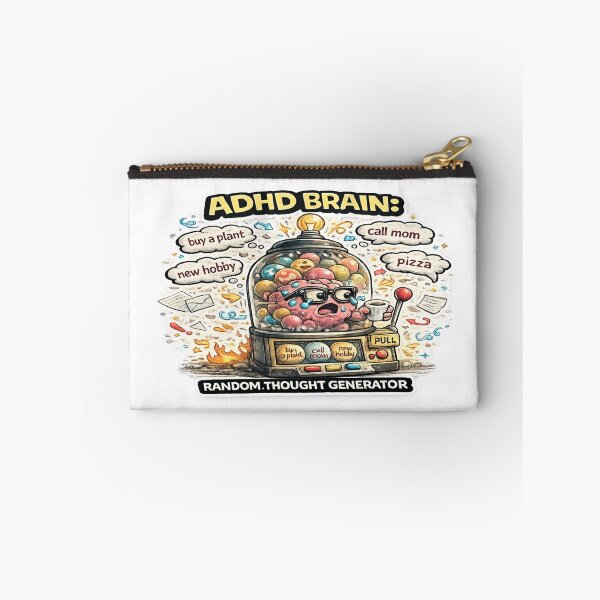 Item preview, ADHD Brain Random Thought Generator Funny Meme Design designed and sold by FeralMindStudio.