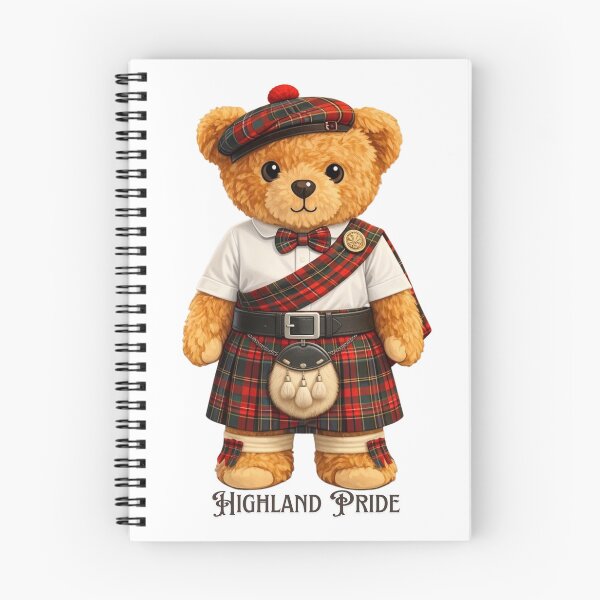 Item preview, Cute Scottish Teddy Bear in Tartan Kilt Playing Bagpipes - Highlander Art ??????? designed and sold by CuteBear87.