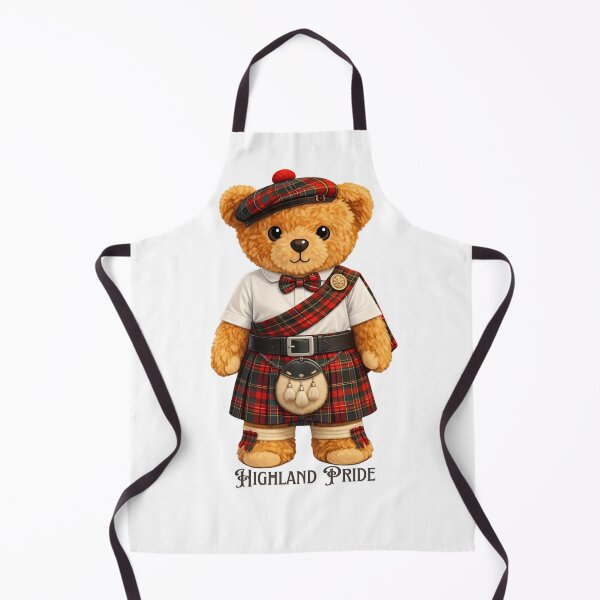 Item preview, Cute Scottish Teddy Bear in Tartan Kilt Playing Bagpipes - Highlander Art ??????? designed and sold by CuteBear87.