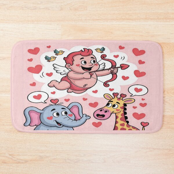 Item preview, Cupid's Lovestruck Animals | Cute Valentine's Day Cartoon designed and sold by Midnight Veil Designs.