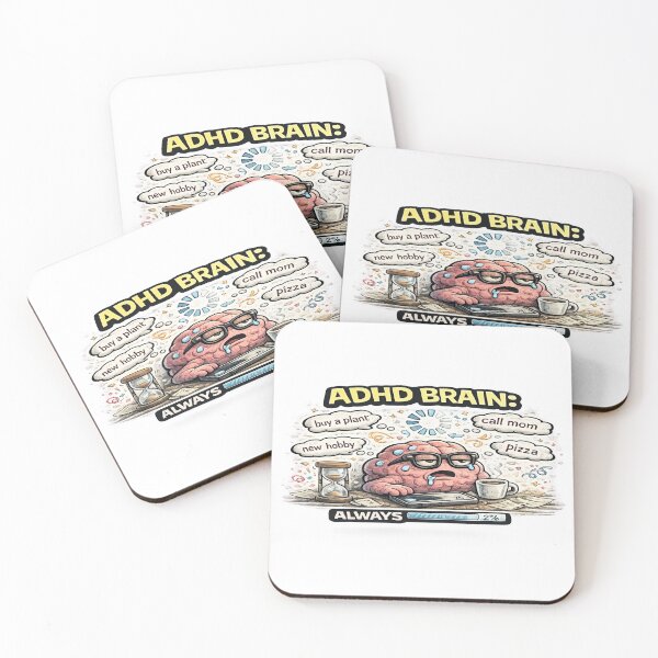 Item preview, ADHD Brain Always Buffering Funny Focus Loading Meme designed and sold by FeralMindStudio.