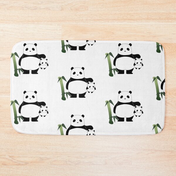 Item preview, Cute Panda and Baby Panda Minimal Bamboo Illustration designed and sold by Snapystyle.