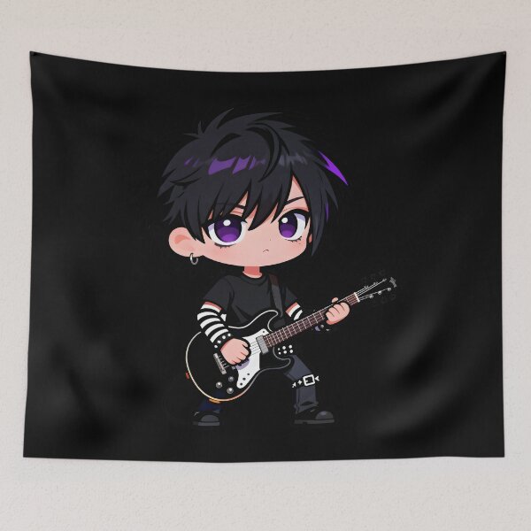 Item preview, music emo Cute Emo Guitarist Character designed and sold by Uglyandcute.