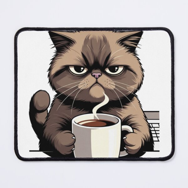 Item preview, Cat drinking its coffee at work designed and sold by UrbanView.