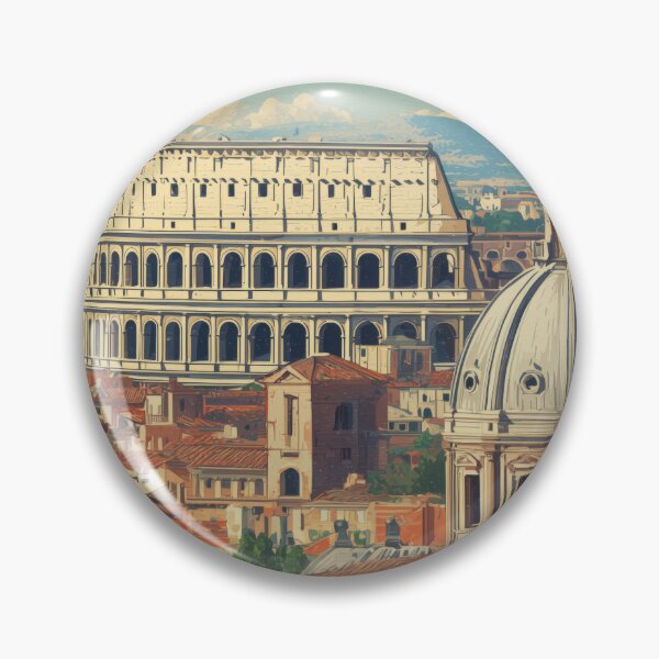 Item preview, Rome Vintage Poster – Colosseum Cityscape designed and sold by SkylineVistas Designs.