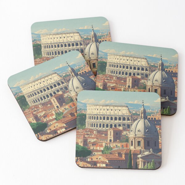 Item preview, Rome Vintage Poster – Colosseum Cityscape designed and sold by SkylineVistas Designs.