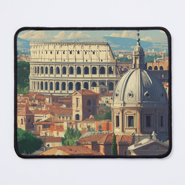 Item preview, Rome Vintage Poster – Colosseum Cityscape designed and sold by SkylineVistas Designs.