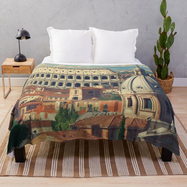 Item preview, Rome Vintage Poster – Colosseum Cityscape designed and sold by SkylineVistas Designs.