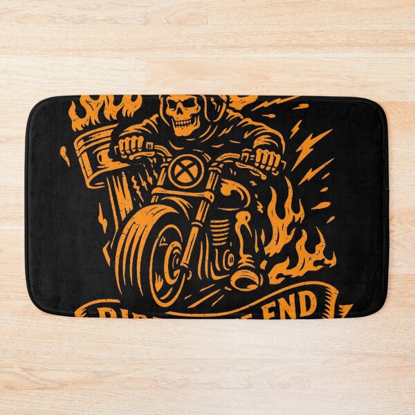 Item preview, Ride to the End No Turning Back Grim Reaper Biker Motorcycle Art designed and sold by kosongxlima.