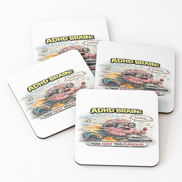 Item preview, ADHD Brain Too Fast Too Furious Funny Chaos Meme designed and sold by FeralMindStudio.