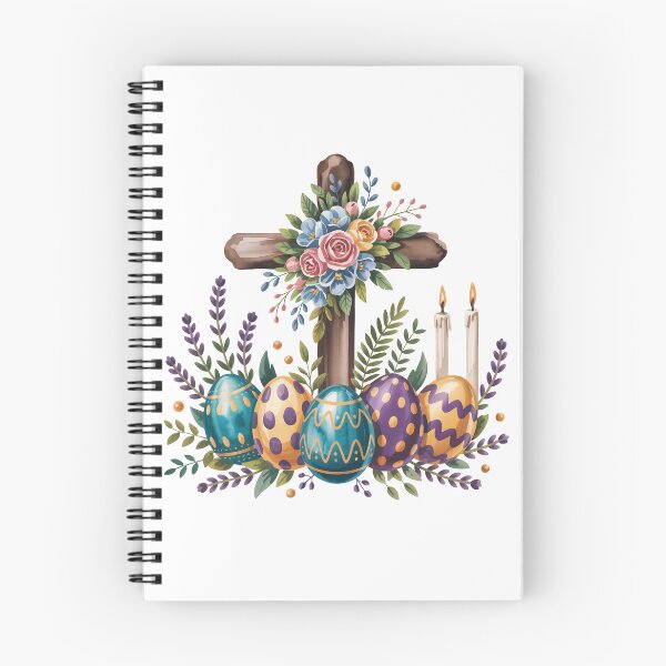 Item preview, Easter Cross with Decorated Eggs designed and sold by jkrphoto.