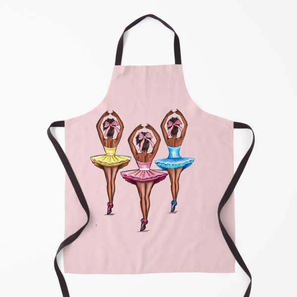 Item preview, African American ballerina brown skin ballerinas with pink bows. Top 100 best ballet gifts designed and sold by Artonmytee.